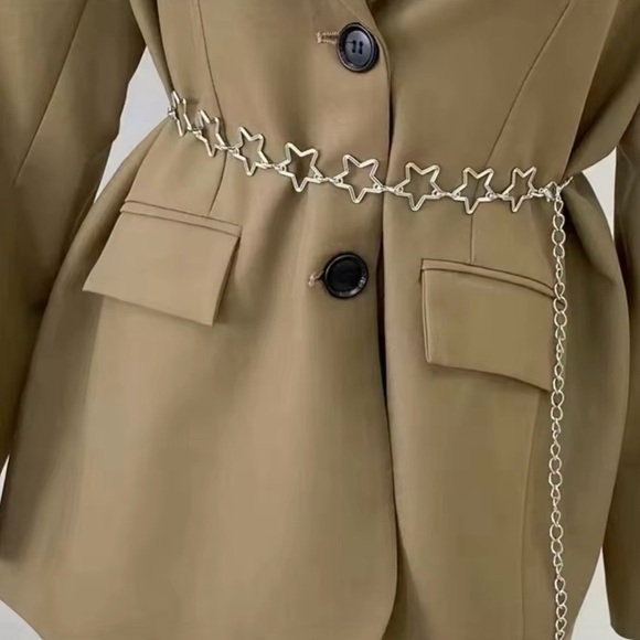 Waist Retro Starts Celestial Belt Stars Dress Waist Chain for Jeans 44” - Picture 2 of 3